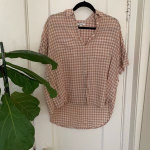 Madewell Courier Side-Button Shirt in Gingham Check Size Size Small
